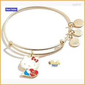 Hello Kitty Expandable Bangle Bracelet Gold Plated Metal One Size